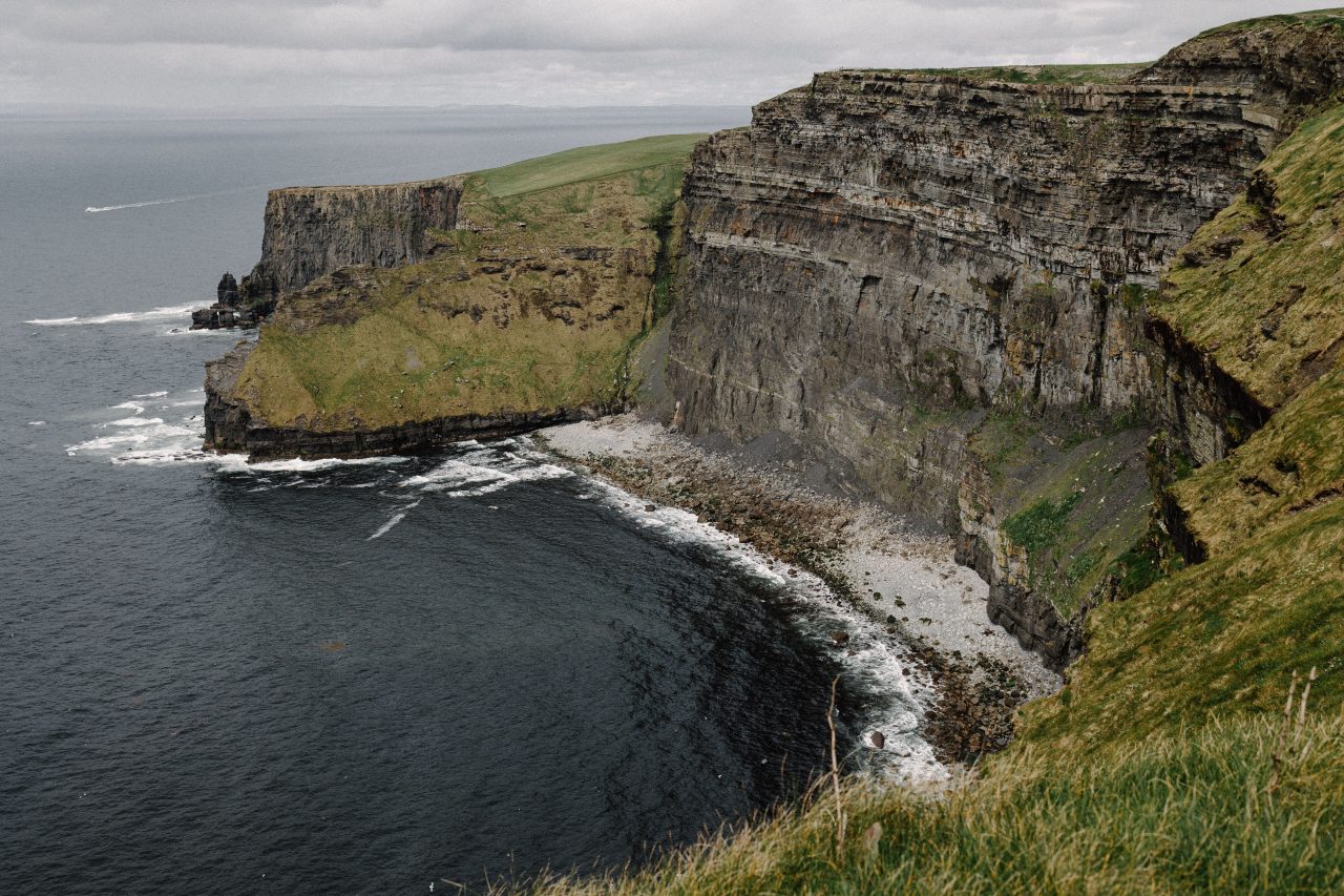 The Cliffs of Moher rising from the Atlantic, County Clare